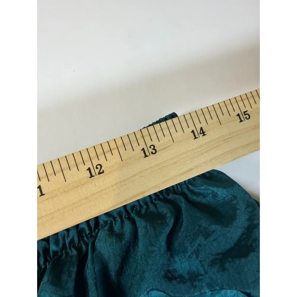 Bold Spirit Vintage 80s Track Pants Womens XL Teal Nylon Windbreaker Joggers - Picture 7 of 11